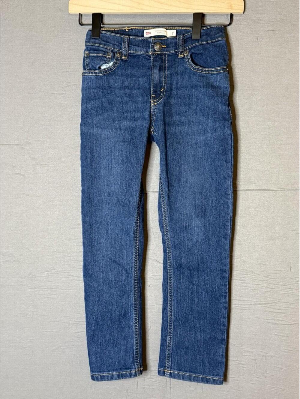 Slim Performance Boys 7 Regular Blue Denim Jeans Adjustable Waist Levi's 511